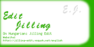 edit jilling business card